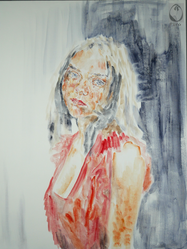 oil on paper - olio su carta di Piro